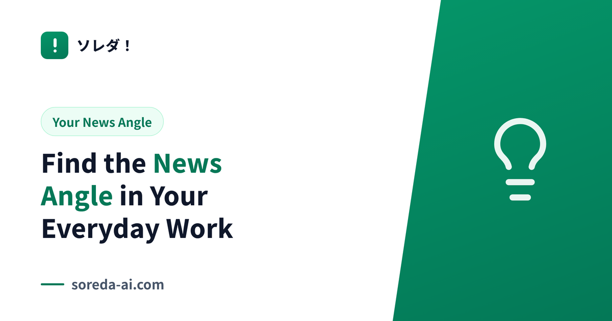 Find the News Angle in Your Everyday Work